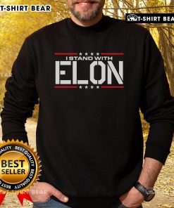 Top I Stand With Elon Made In The USA Sweatshirt in stylish design, perfect for supporters of innovation and entrepreneurship.