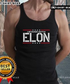 Top I Stand With Elon Made In The USA Tank Top featuring bold text on a stylish, comfortable design for supporters.