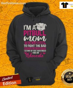 Pitbull mom hoodie advocating against stereotypes, showcasing love and support for the breed with a powerful message.