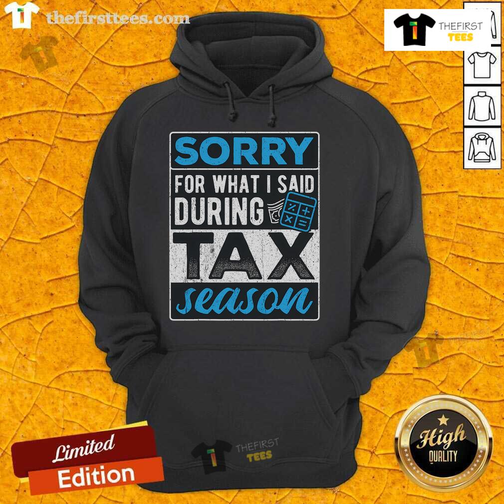 Top I'M Sorry For What I Said During Tax Season Tax Payer Hoodie Alt Text: Cozy 'I'm Sorry For What I Said During Tax Season' hoodie for taxpayers, perfect for tax season humor and comfort.