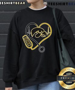 Alt Text: Top Iowa Hawkeyes Caring Hearts Nurses Sweatshirt featuring a vibrant design for dedicated nursing fans.