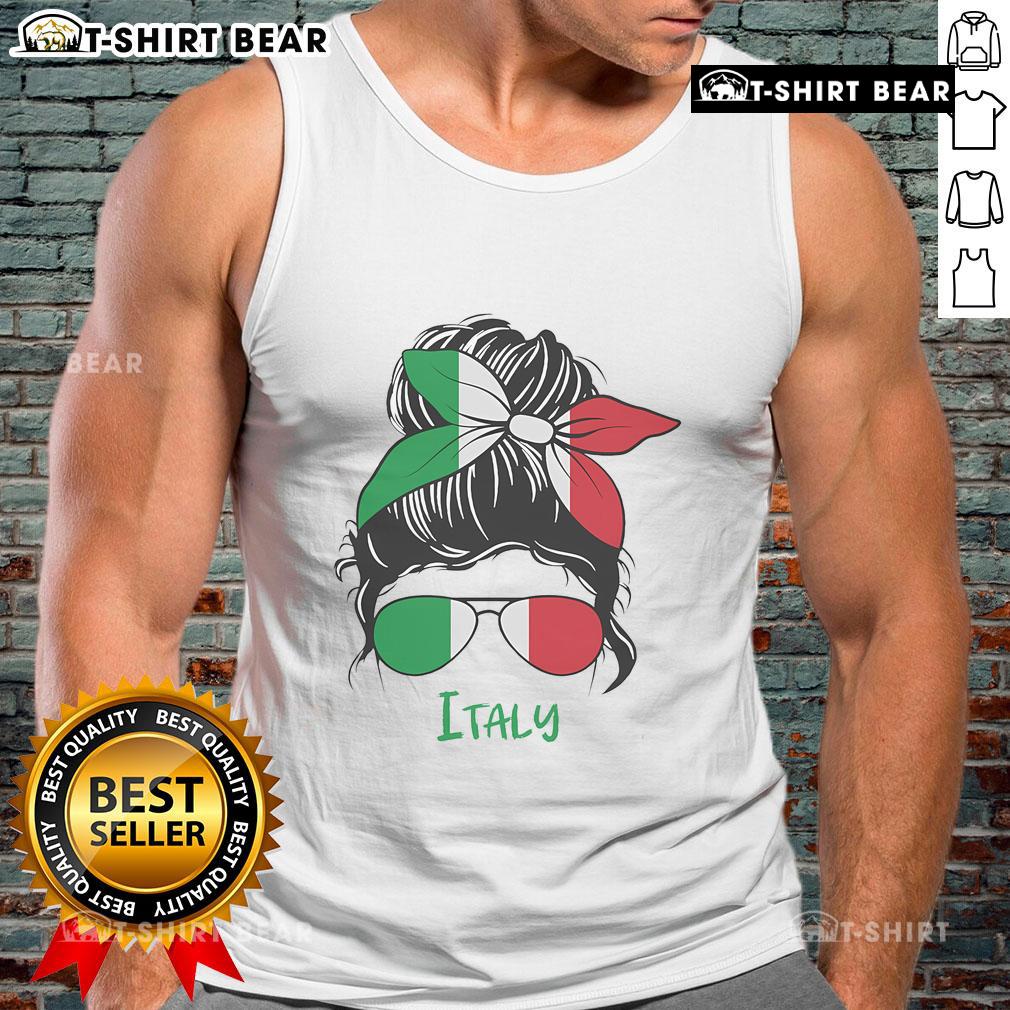Top Italian Girl From Italia Flag Italy Tank Top