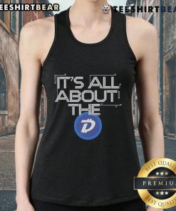 DigiByte logo tank top featuring 'Top It's All About The D' design, perfect for crypto enthusiasts and fashion lovers.