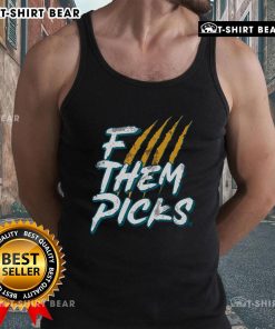 Top Jacksonville F Them Picks tank top featuring bold graphics and a stylish design for fans and casual wear.