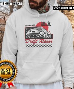 Alt Text: Vintage hoodie featuring a top JDM Tokyo drift race car design, perfect for car enthusiasts and retro fashion lovers.