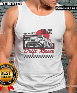 Alt Text: Top JDM Tokyo Japan drift race car tuning retro vintage tank top showcasing stylish automotive culture.