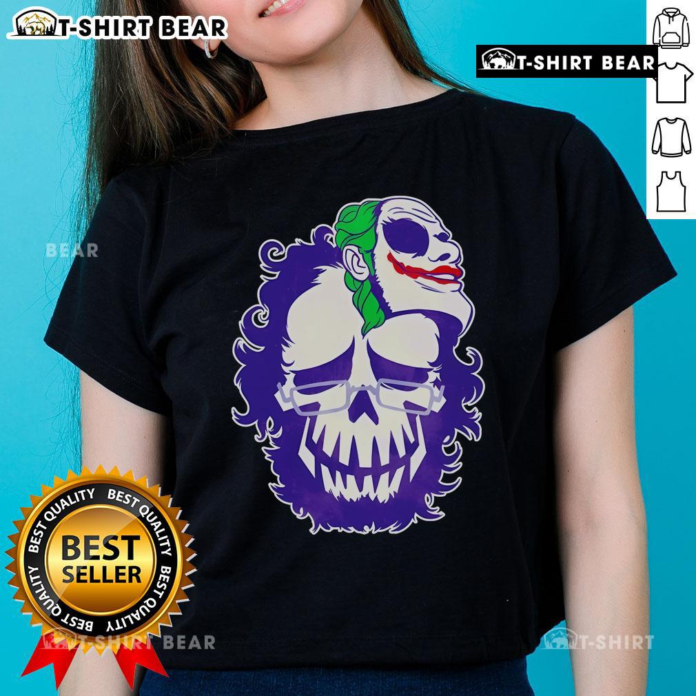 Top Jokerfan279 Hack The Movies Ladies Tee Alt Text: Top-JokerFan279 Hack The Movies ladies tee featuring a stylish design perfect for movie lovers and fans.