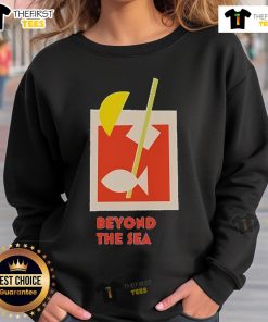Alt Text: Cozy 'Just In Time Beyond The Sea' sweatshirt featuring a stylish design, perfect for casual wear and beach vibes.