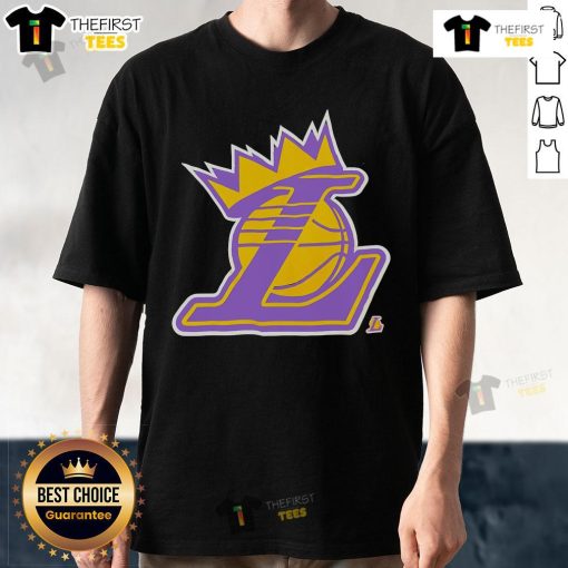 Alt Text: Top King Los Angeles Lakers Logo T-Shirt featuring vibrant team colors and iconic Lakers logo design.