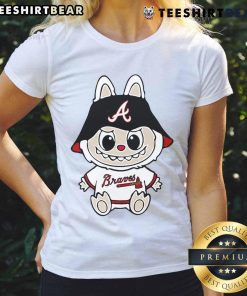 Stylish Top Labubu Atlanta Braves Ladies Tee featuring vibrant team colors and a comfortable fit for female fans.