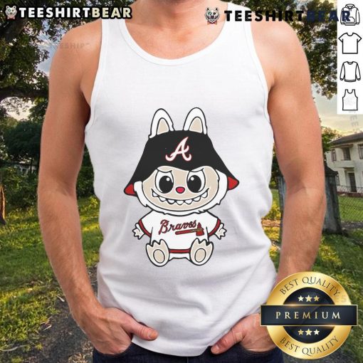 Top Labubu Atlanta Braves tank top featuring team colors and logo, perfect for game day and casual wear.