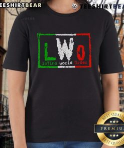 Top Latino World Order Italy ladies tee showcasing vibrant design and comfortable fit for stylish fans.