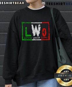 Top Latino World Order Italy sweatshirt featuring vibrant colors and stylish design, perfect for fans of the wrestling faction.