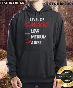 Top-level Savage Low Medium Aries Zodiac Hoodie featuring bold Aries graphic, perfect for astrology lovers and casual wear.