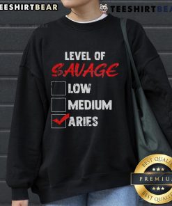 Top-Level Savage Low Medium Aries Zodiac Sweatshirt featuring a bold Aries design in vibrant colors.