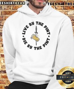 Top Live By The Pint Die By The Pint Sword Hoodie in black, featuring a striking sword graphic and stylish design.