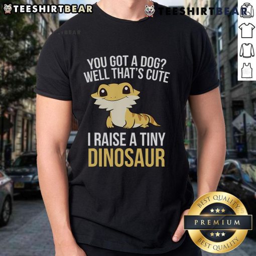 Top Lizard and Gecko Bearded Dragon Pet T-Shirt featuring a cute design of a tiny dinosaur for reptile lovers.