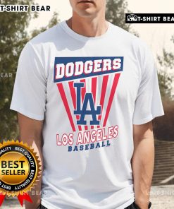 Top Los Angeles Dodgers baseball starter T-shirt featuring team logo and vibrant blue color, perfect for fans.
