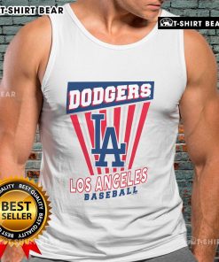Top Los Angeles Dodgers baseball starter tank top featuring team logo and sporty design for fans.