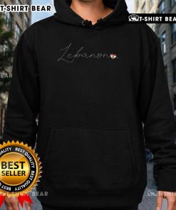 Alt Text: Simple Love Lebanese flag heart design on a cozy Lebanon hoodie, perfect for expressing love for Lebanon.
