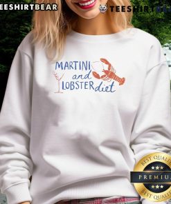 Stylish fisherman sweatshirt featuring a top martini and lobster diet aesthetic, perfect for seafood lovers and fashion enthusiasts.