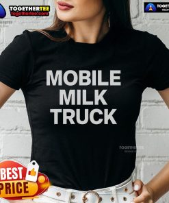 Top Mobile Milk Truck Ladies Tee featuring a stylish design perfect for dairy lovers and truck enthusiasts.