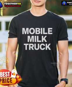 Top Mobile Milk Truck T-Shirt featuring a vibrant milk truck graphic, perfect for dairy lovers and casual wear enthusiasts.