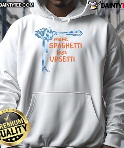 Top More Spaghetti Less Upsetti Hoodie featuring a playful design and cozy fit for pasta lovers.