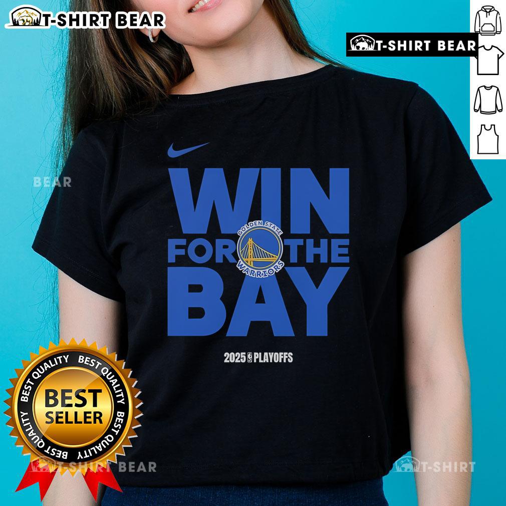 Top Nba Playoffs Win For The Bay Golden State Warriors Logo 2025 Ladies Tee