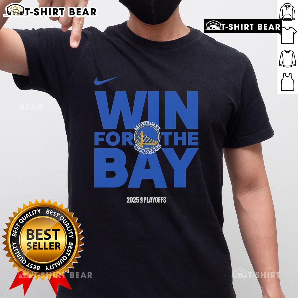 Top Nba Playoffs Win For The Bay Golden State Warriors Logo 2025 T Shirt Golden State Warriors logo on a 2025 T-shirt celebrating top NBA playoffs win for the Bay Area team.