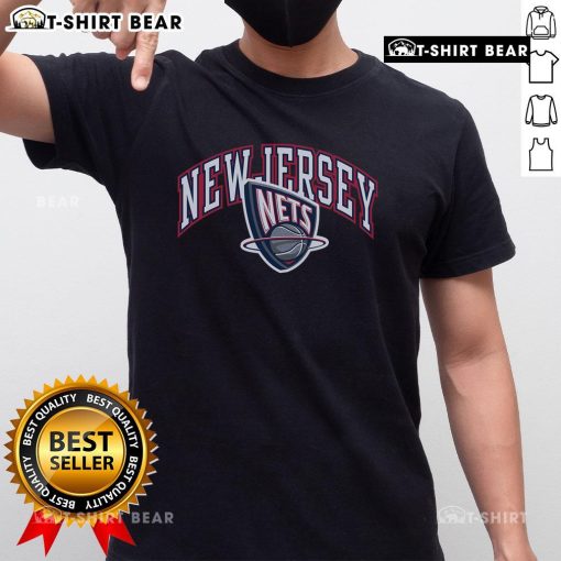 Top New Jersey Nets Hardwood Classics Evergreen T-Shirt featuring vintage design and team logo, perfect for basketball fans.
