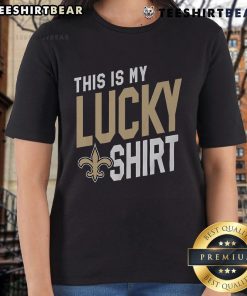 Top New Orleans Saints This Is My Lucky Ladies Tee featuring vibrant team colors and stylish design for fans.