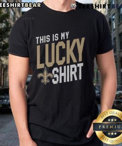Top New Orleans Saints 'This Is My Lucky' T-Shirt featuring team colors and logo, perfect for game day.