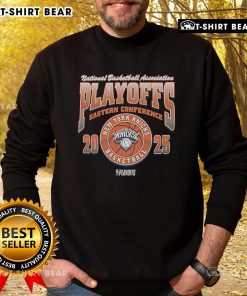 Cozy Franklin sweatshirt featuring New York Knicks logo, perfect for 2025 playoff fans. Ideal for game day attire.