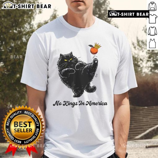 Top No Kings In America We The People Political Cat T-Shirt featuring a bold design with a patriotic cat graphic.