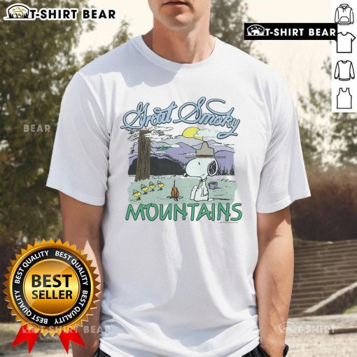 Top Peanuts Snoopy X Great Smoky Mountains National Park T-Shirt featuring Snoopy in a scenic mountain design.
