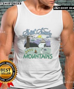 Top Peanuts Snoopy tank top featuring Great Smoky Mountains National Park design, perfect for casual outdoor wear.