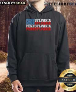 Alt Text: Cozy Philadelphia hoodie featuring the Pennsylvania USA flag design, perfect for showing state pride and style.