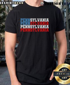 Top Pennsylvania USA Flag Philadelphia T-Shirt featuring vibrant colors and a stylish design perfect for city pride.