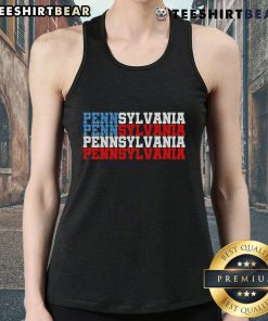 Stylish Philadelphia tank top featuring the Pennsylvania USA flag design, perfect for summer wear and patriotic occasions.