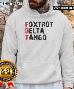 Alt Text: Peter Shankman in a Foxtrot Delta Tango FDT hoodie, showcasing a stylish and comfortable look.