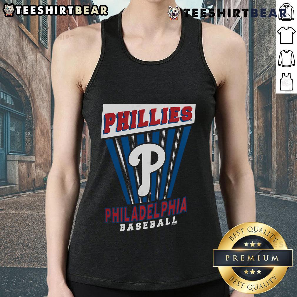 Top Philadelphia Phillies Baseball Starter Tank Top Stylish Top Philadelphia Phillies baseball starter tank top in red, perfect for summer games and fan events.