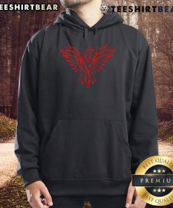 Top Phoenix Rising Fire Bird Reborn from Ashes Hoodie showcasing vibrant design symbolizing rejuvenation and transformation.
