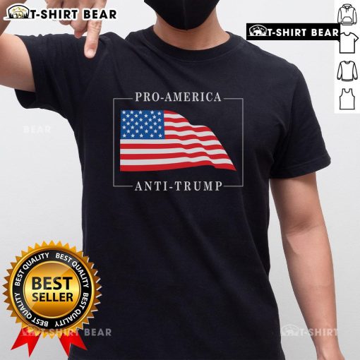 Top Pro America Anti Trump T-Shirt featuring bold graphics and a patriotic design, perfect for expressing political views.