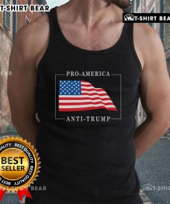 Top Pro America Anti-Trump Tank Top featuring bold graphics and a patriotic design for political statement wear.