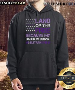 Top Purple Hoodie for Military Child Month featuring USA flag design, celebrating military families and their children.