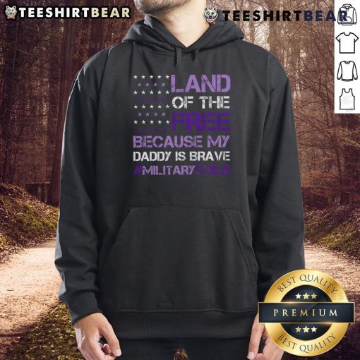 Top Purple Hoodie for Military Child Month featuring USA flag design, celebrating military families and their children.