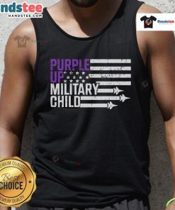 Top Purple Up Military Child Flag Purple Up Tank Top featuring vibrant design for proud military children.
