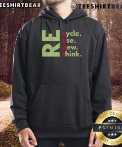 Top Recycle Reuse Renew Rethink Crisis Environmental Activism Hoodie in a vibrant design promoting sustainability and eco-awareness.