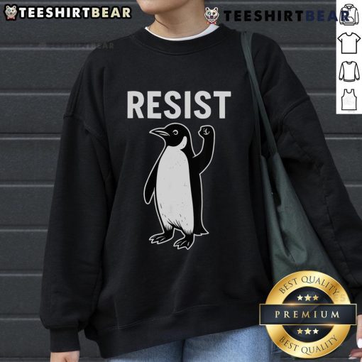 Alt Text: Cozy Top Resist Penguin Sweatshirt featuring a cute penguin design, perfect for winter fashion and casual wear.